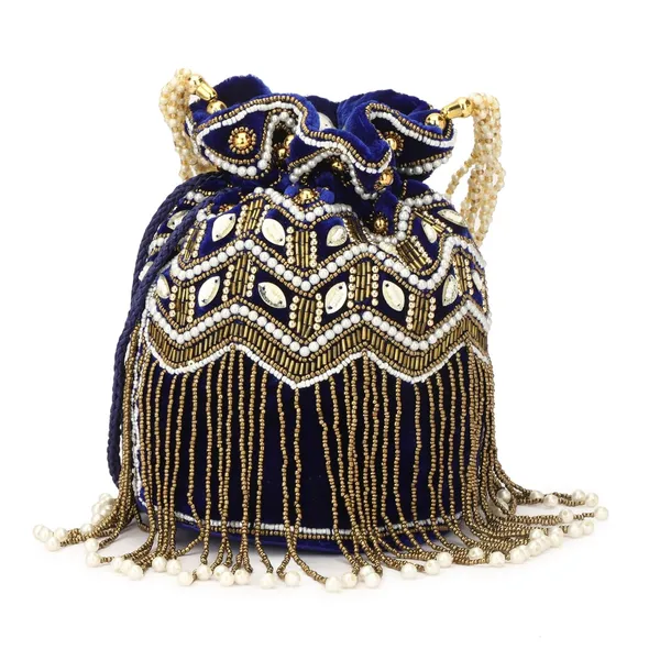 Blue_Velvet_Premium_Potli_Bag_For_Women