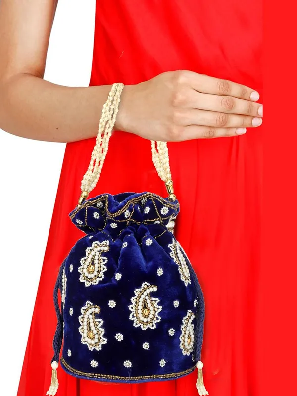 Blue_Cotton_Premium_Potli_Box_Purse_For_Women