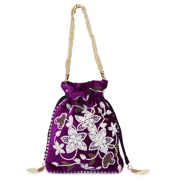 Purple_Velvet_Premium_Potli_Bag_For_Women