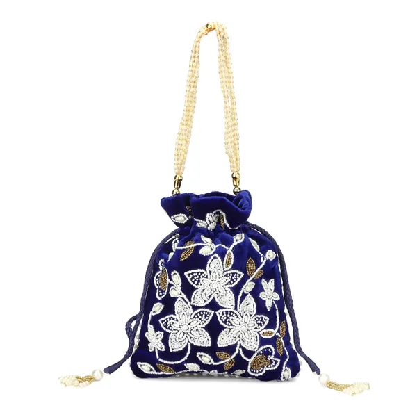 Blue_Velvet_Premium_Potli_Bag_For_Women