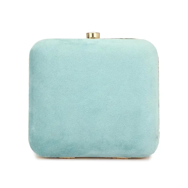 Sky_Blue_Cotton_Premium_Clutch_Box_Purse_For_Women