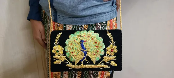 Black_Cotton_Premium_Clutch_Box_Purse_For_Women