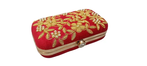 Red_Cotton_Premium_Clutch_Box_Purse_For_Women