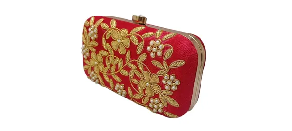 Red_Cotton_Premium_Clutch_Box_Purse_For_Women