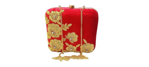 Red_Cotton_Premium_Clutch_Box_Purse_For_Women