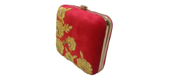 Red_Cotton_Premium_Clutch_Box_Purse_For_Women