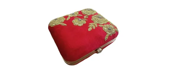 Red_Cotton_Premium_Clutch_Box_Purse_For_Women