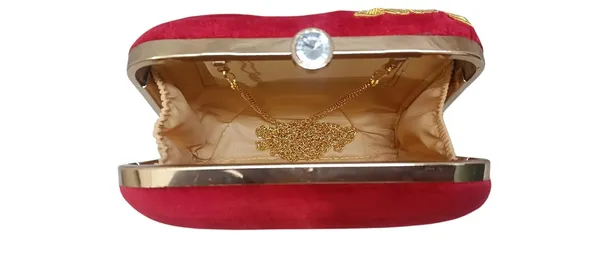 Red_Cotton_Premium_Clutch_Box_Purse_For_Women
