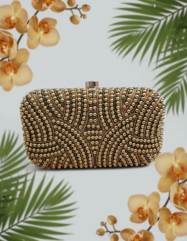 Golden_Cotton_Premium_Clutch_Box_Purse_For_Women