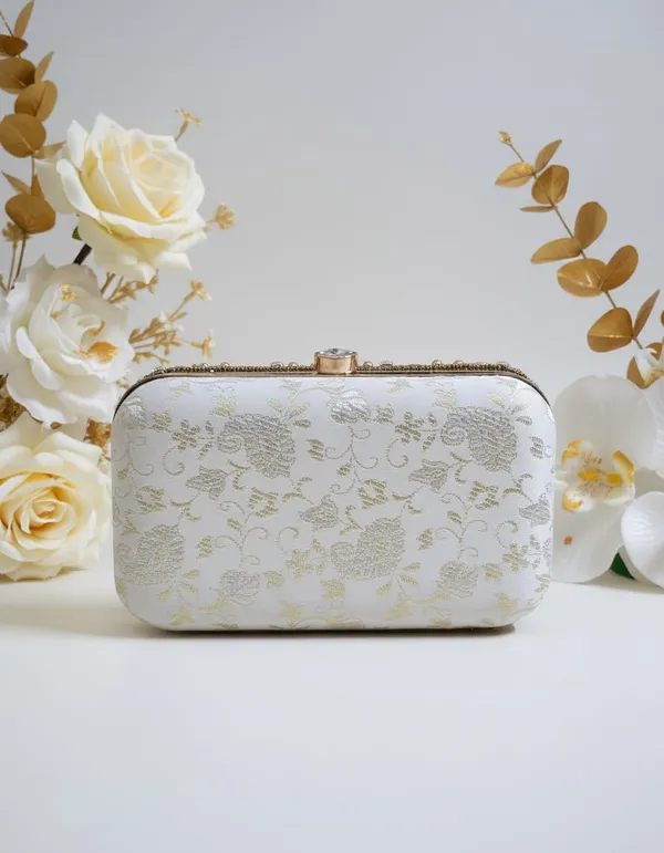Golden_Cotton_Premium_Clutch_Box_Purse_For_Women