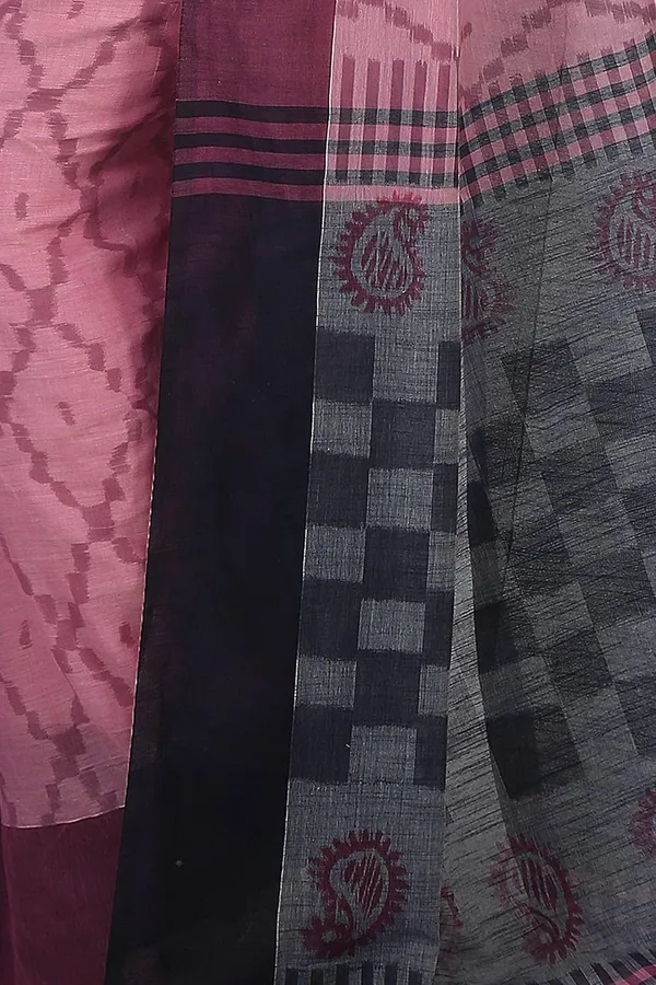 Pink_Soft_Pure_Cotton_Handloom_Printed_Saree_With_Blouse_Piece_For_Women