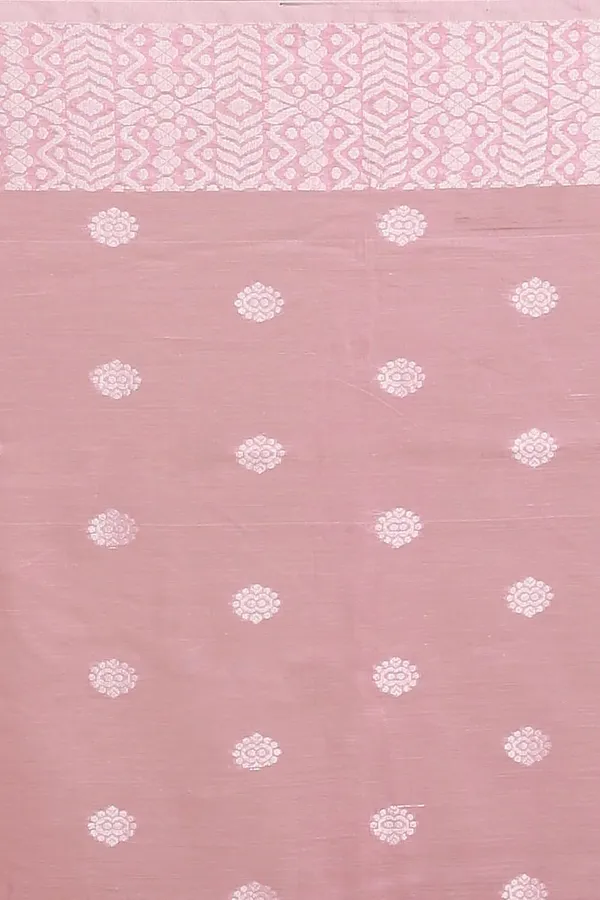 Pink_Bengal_Cotton_Handloom_Saree_With_Blouse_Piece_For_Women
