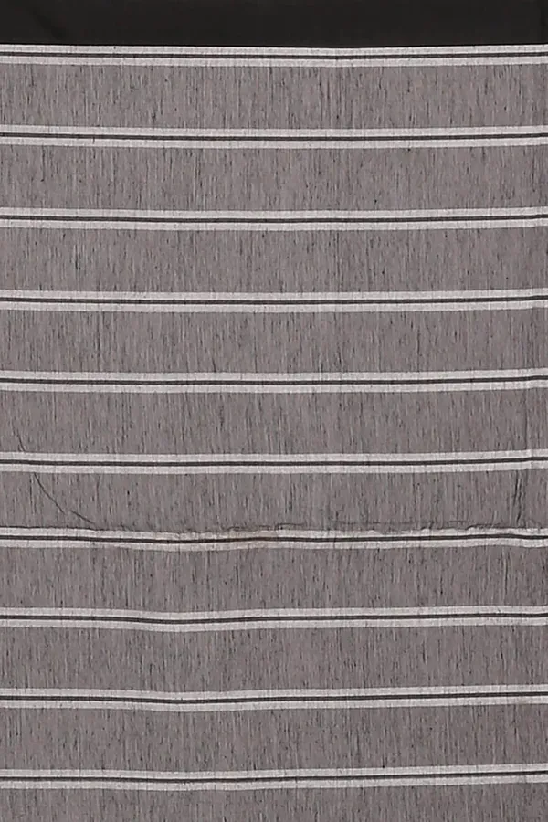 White_Cotton_Silk_Saree_With_Striped_Design_For_Women