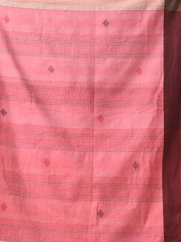 Beige_Pure_Cotton_Kantha_Work_Saree_With_Blouse_Piece_For_Women