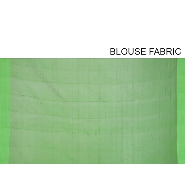 Black_&_Green_Plain_Cotton_Saree_With_Blouse_Piece_For_Women