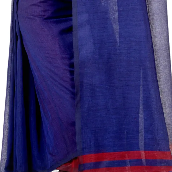 Blue_Handloom_Pure_Cotton_Saree_With_Blouse_Piece_For_Women