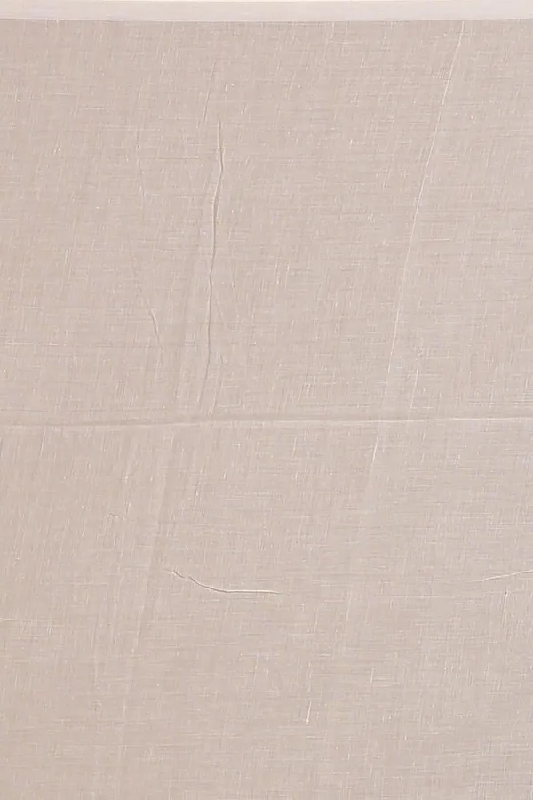 White_Pure_Mulmul_Cotton_Plain_Saree_With_Elegant_Tassels_For_Women