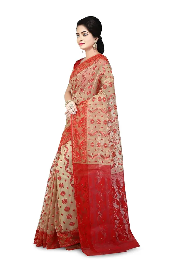 Multicolor_Woven_Soft_Resham_Dhakai_Jamdani_Saree_Without_Blouse_Piece_For_Women