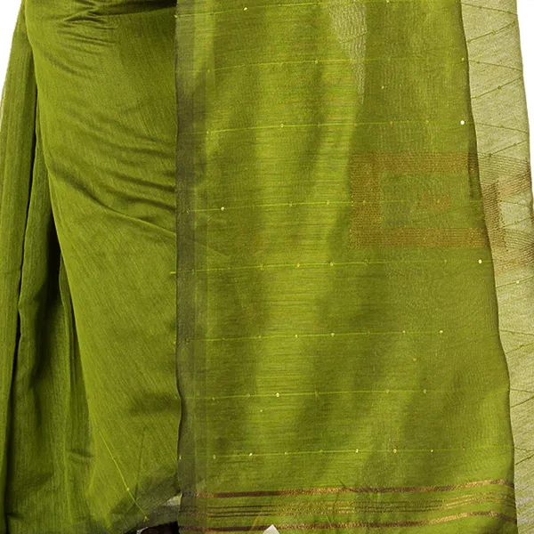 Light_Green_Handloom_Cotton_Silk_Saree_With_Blouse_Piece_For_Women
