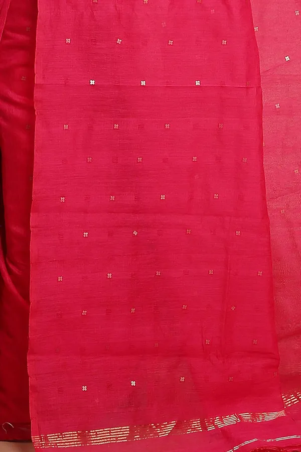 Pink_Cotton_Silk_Woven_Sequins_Saree_With_Blouse_Piece_For_Women