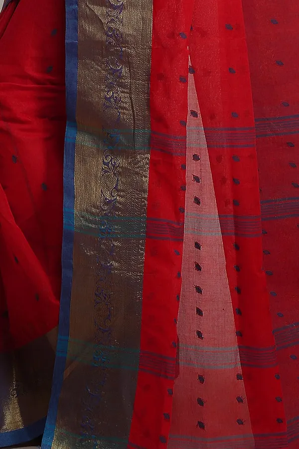 Rose_Red_Cotton_Saree_For_Women