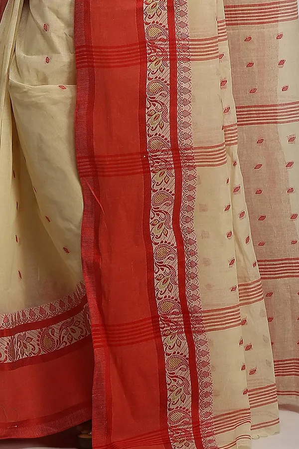 Beige__Pure_Cotton_Saree_Without_Blouse_Piece_For_Women