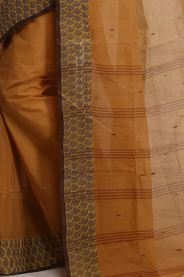 Brown_Cotton_Saree_Without_Blouse_Piece_For_Women
