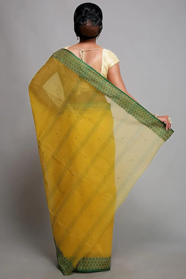Yellow_Cotton_Saree_Without_Blouse_Piece_For_Women