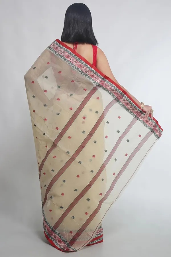 Cream_Pure_Cotton_Saree_With_Designer_Border_For_Women