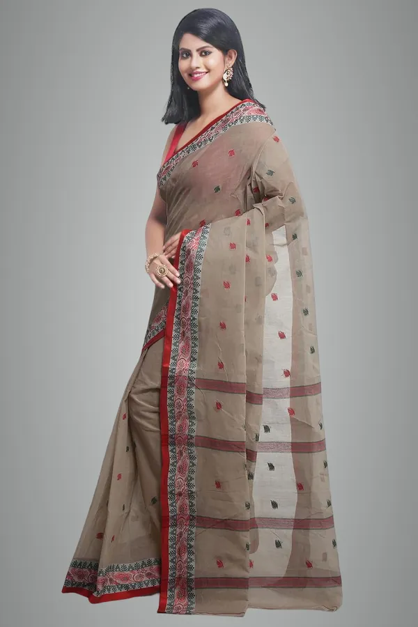 Grey_Pure_Cotton_Saree_With_Designer_Border_For_Women