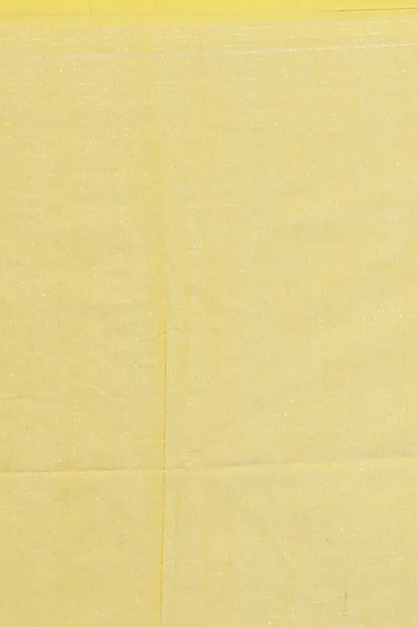 Yellow_Cotton_Saree_With_Allover_Golden_Zari_Stripe_For_Women