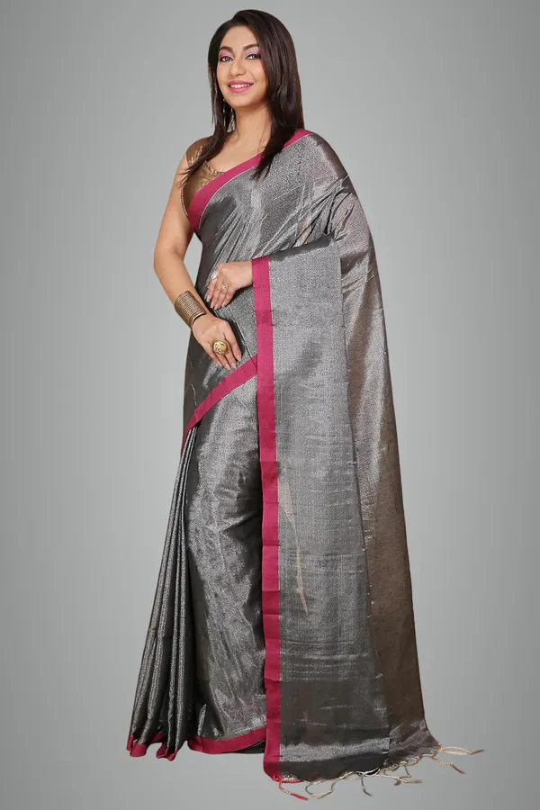Silver_Handloom_Tissue_Silk_Traditional_Ethnic_Saree_55_Meter_Weight_Saree_Without_Blouse_Piece_Festive_Casual_Wear_For_Women