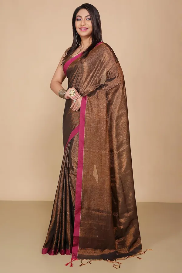 Copper_Handloom_Tissue_Silk_Traditional_Ethnic_Saree_?_55_Meter_Weight_Saree_Without_Blouse_Piece_Festive_Casual_Wear_For_Women