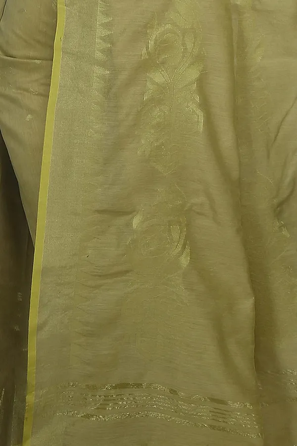 Green_Handloom_Cotton_Silk_Saree_With_Blouse_Piece_For_Women