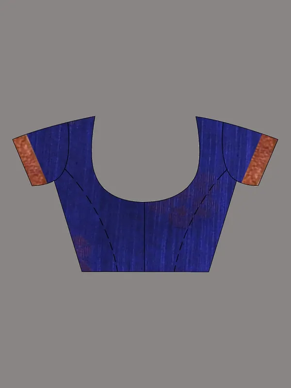 Blue_Cotton_Silk_Handloom_Banarasi_Saree_With_Pure_Copper_Zari_Designer_Border_For_Women