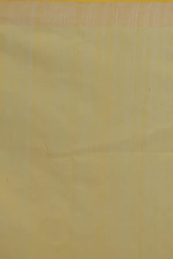 Yellow_Pure_Resham_Silk_Saree_With_Zari_Border_For_Women
