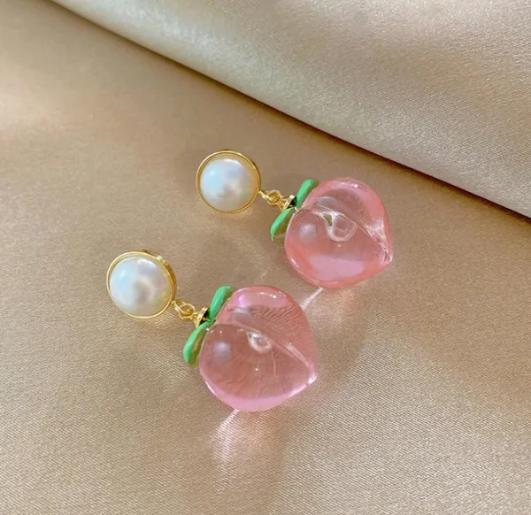 Pinkish_peach_Drop_studs