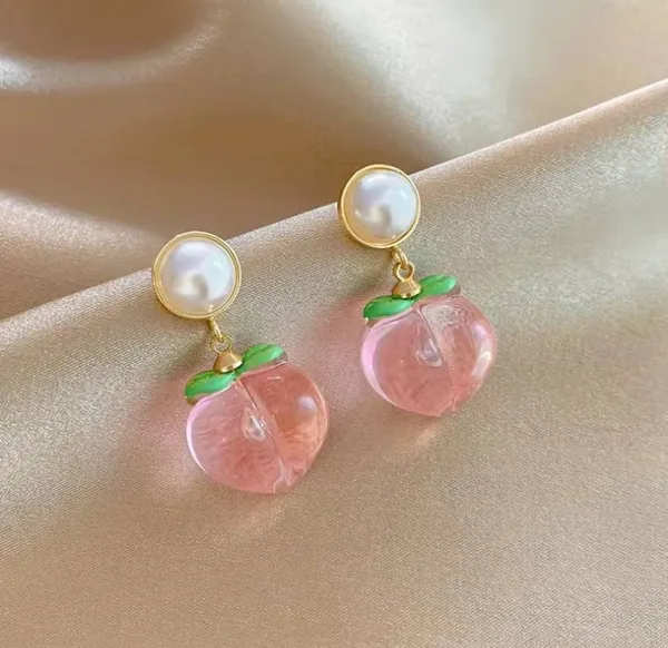 Pinkish_peach_Drop_studs
