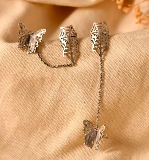 Spidy_web_Cuff_Earrings