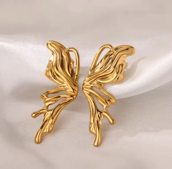 Golden_butterfly_Studs