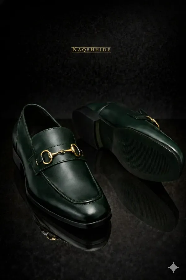 Deep_Dark_Green_Crust_Leather_Crust_Loafers_For_Men