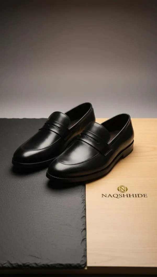 Black_Crust_Leather_Penny_Loafers_For_Men
