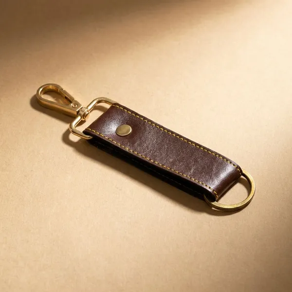 Brown_Personalized_Leather_Keychain