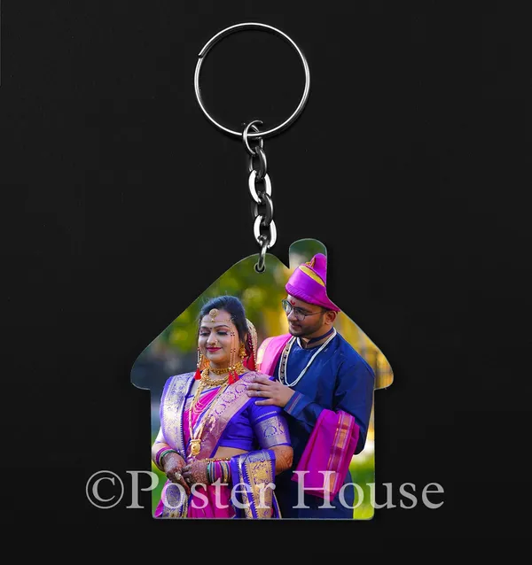 Multicolor_Personalised_Wooden_Photo_Home_Keychain