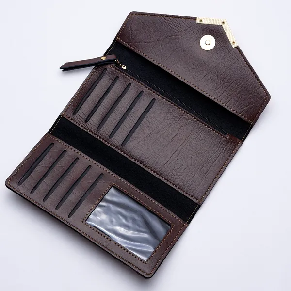 Brown_Personalised_Ladies_Clutch_Purse