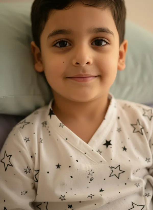 White_Soft_Cotton_Star_Printed_Nightwear_For_For_Boys