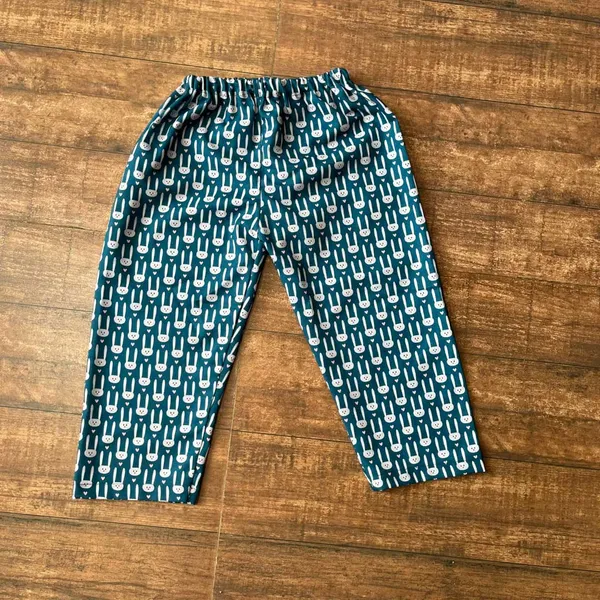 Blue_Bunny_Hand_Block_Printed_Cotton_Unisex_Night_Suit_For_Boys