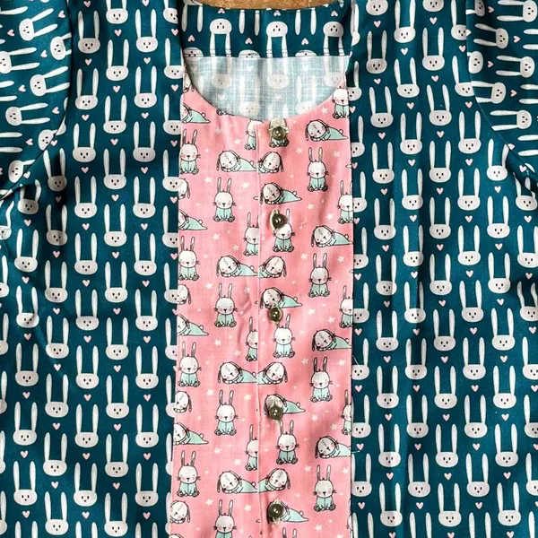 Blue_Bunny_Hand_Block_Printed_Cotton_Unisex_Night_Suit_For_Boys