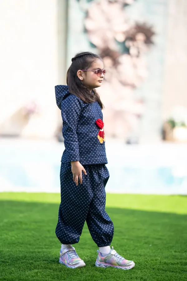Blue_Printed_Laycra_Denim_Teddy_Emroydri_Unisex_Hoodie_Co_Ord_Set_For_Girls