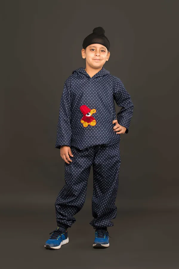Blue_Printed_Laycra_Denim_Teddy_Emroydri_Unisex_Hoodie_Co_Ord_Set_For_Boys